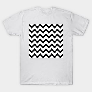 Simple Black and white Chevron pattern T-Shirt